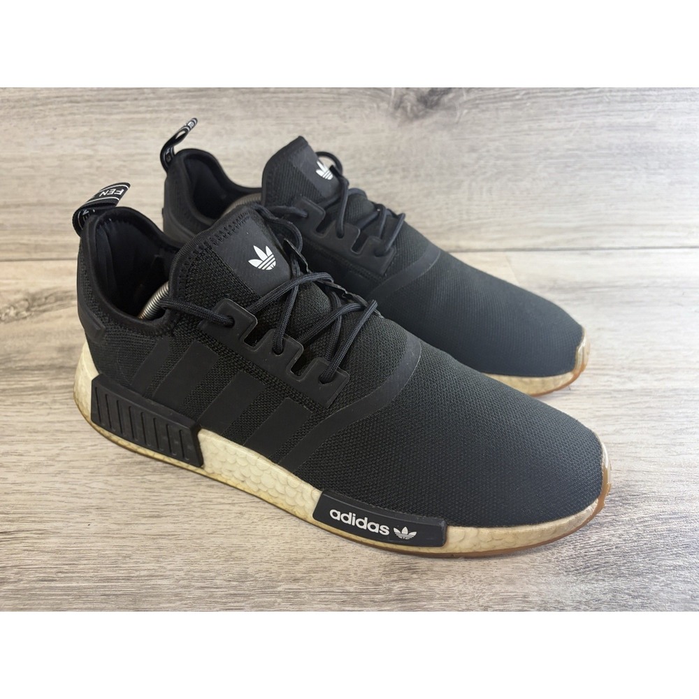 Adidas NMD R1 Core Black Gum Sole Mens Sneakers GZ9257 Size 11 Shoes Athletic